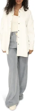 Belle & Bloom Into Him Oversized Denim Shirt in Off White at Nordstrom, Size X-Small