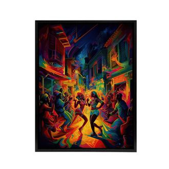 Artery8 Reggaeton Music Urban Street Dance Framed Canvas Wall Art Print | Size: W24 x H32