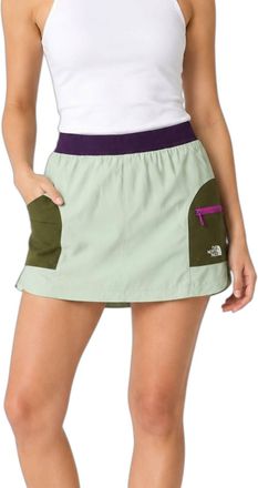 The North Face Womens Sunriser Mini Skort In Misty Sage / Forest Olive