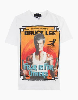 Dsquared2 Mens Dsquared2 Brue Lee T-shirt White 100 - Size: 38