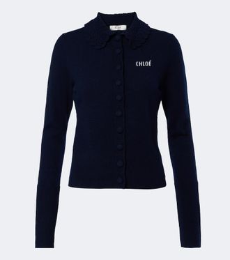 Chlo&eacute; Chlo&eacute; Logo wool cardigan