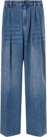 Marni Wide Jeans - Heren - Loose Fit Jeans - Blauw - W34 - Katoen - Jeans