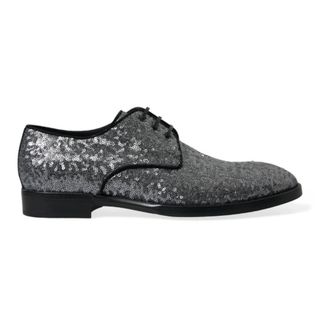 Dolce & Gabbana Business Schoenen - Heren - Veterschoenen - Grijs - 39 EU - Leer - Schoenen