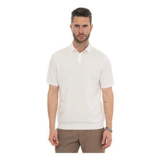 Hindustrie Polo Shirts, male, White, Size: 2XL Meta-Cot/Silk jersey polo shirt