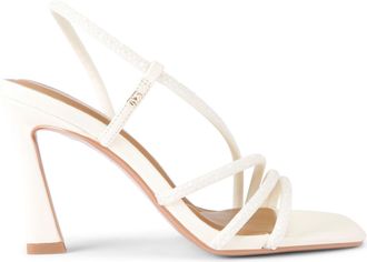 Kurt Geiger Womens Sweetie Pearl Sandals - White Fabric - Size UK 6