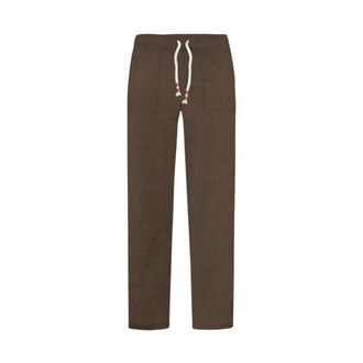MC2 Saint Barth Straight Trousers, male, Brown, Size: 2XL Straight Trousers
