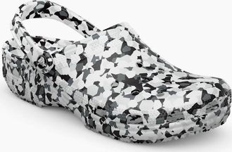 Crocs Womens Classic Confetti Womens Clogs - Black White Synth - Size: 8