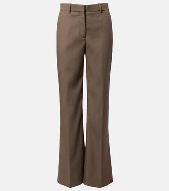 Acne Studios Pantaloni Pekko in misto lana a gamba larga