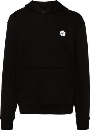Kenzo Boke Flower-patch cotton hoodie - men - Cotton - L - Black