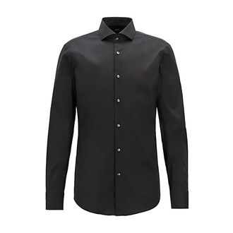 HUGO BOSS Hugo, Casual Shirts, male, Black, Size: 4XL Casual Shirt