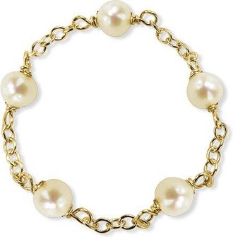 Jewelmak 14K White Pearl & Pearl Ring