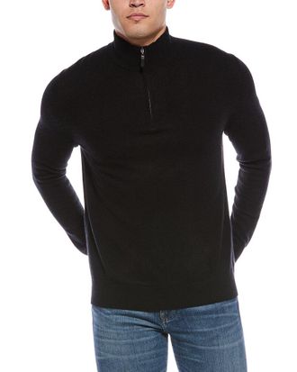 Quinn Cashmere 1/4-Zip Mock Neck Sweater
