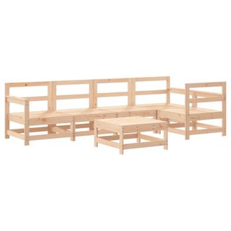 vidaXL Juego De Muebles De Jard&iacute;n 6 Piezas Madera Maciza De Pino Vidaxl