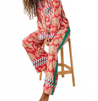 Printfresh Gingerbread Party Eco Satin Rittenhouse Set In Red