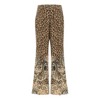 Etro Rechte broek - Dames - Wijde Broeken - Veelkleurig - S - Broeken
