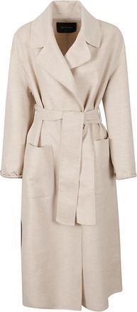 Fabiana Filippi Dames, Mantels, Beige, Maat: 2XS Wol