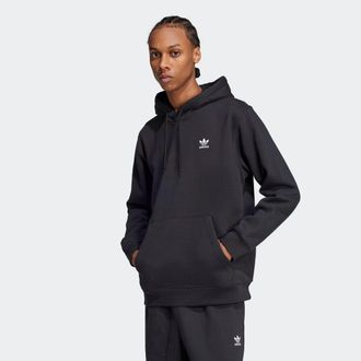 adidas Kapuzensweatshirt ADIDAS ORIGINALS TREFOIL ESSENTIALS HOODIE, LOCKER GESCHNITTEN, Herren, Gr. XXL, schwarz, Obermaterial: 70% Baumwolle, 30% Polyester