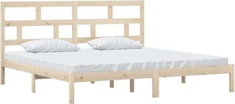 vidaXL 3101238 Bed Frame without Mattress Solid Wood Pine 200x200 cm (810037+814214) Vidaxl