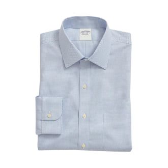 Brooks Brothers Slim Fit Non-Iron Oxford Overhemd met Ainsley Kraag - Heren - Zakelijke Overhemden - Blauw - S - Katoen - Overhemden