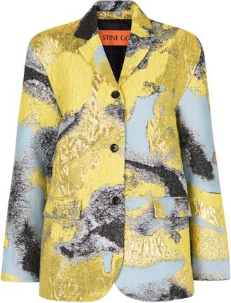 Stine Goya Verhoogde Geweven Jacquard Blazer - Dames - Blazers - Veelkleurig - S - Polyester - Jassen