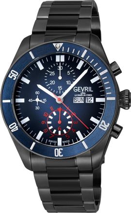 Gevril Group Yorkville Chronograph Automatic Blue Dial Mens Watch 48623B