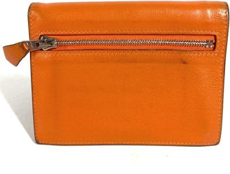 Herm&egrave;s Orange Swift Leather Wallet (Bi-Fold) (Pre-Owned)