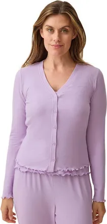 Kindred Bravely Ribbed Modal Cardigan in Lavender at Nordstrom, Size X-Large