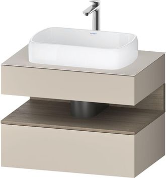 Duravit Duravit - Qatego Consola Mueble Bajo Lavabo, 1 Extra&iacute;ble, 1 Caj&oacute;n