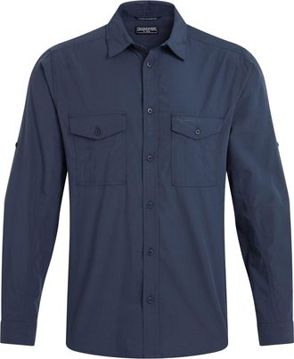 Craghoppers Heren Kiwi II shirt met lange mouwen (Omberblauw)