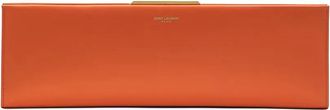 Saint Laurent large Midnight clutch bag - women - Fabric - One Size - Orange