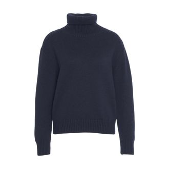 Add Turtlenecks, female, Blue, Size: L Merino Turtleneck Sweater