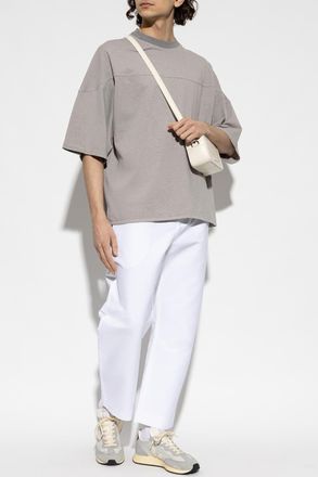 Jacquemus T-shirt With Embroidered Logo, Mens, Grey