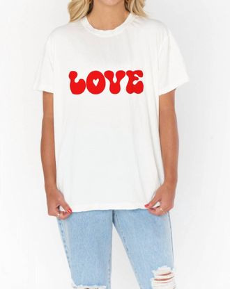Show me your Mumu Love Graphic Tee In White