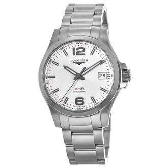 Longines Conquest V. H.P. Stainless Steel Silver Dial Mens Watch L3.716.4.76.6
