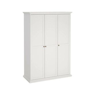 Dmora Dmora - Armario 3 Puertas Justine, Muebles De Dormitorio, Vestidor, Armario De Ropa, 139x61 H201 Cm, Blanco