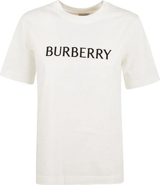 Burberry T-shirts en Polos - Dames - T-shirts - Wit - M - Katoen - Tops