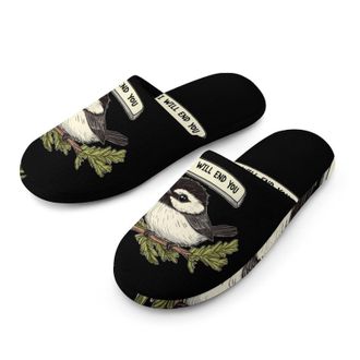 Generic Chickadee Will End You Mens House Slippers Slip Indoor Slipper On Shoes Warm Outdoor
