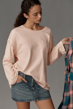 Pilcro Long-Sleeve Boyfriend Tee