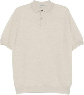 John Smedley Polo in lana merino - Toni neutri