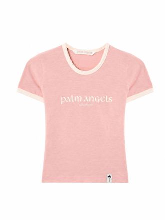 Palm Angels Light Pink Logo T-Shirt