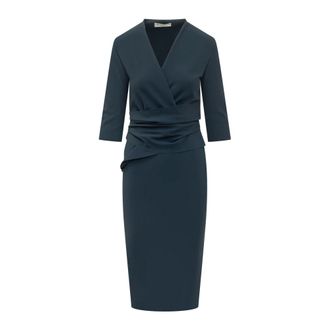 La Petite Robe Di Chiara Boni Midi Dresses, female, Green, Size: S V-neck Wrap Midi Dress