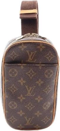 Louis Vuitton Pre-owned Pochette Gange Monogram heuptas - Heren - Vintage Schoudertas - Bruin - ONE Size - Leer - Vintage