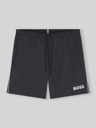 HUGO BOSS Regular Fit Badehose mit Logo-Print Modell STARFISH in Black, Gr&ouml;&szlig;e XXL