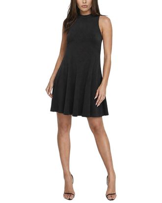 Bebe Mock Neck Rib Trapeze Dress