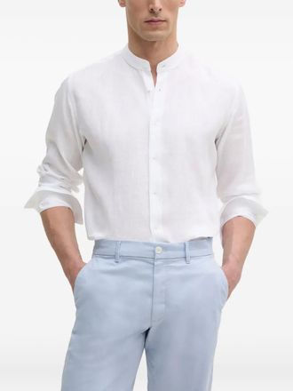 Karl Lagerfeld Camicia con colletto alla coreana - Bianco