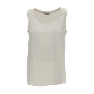 Max Mara Top in raso - female - Max Mara - Blouses - White - L - Blouses & Shirts