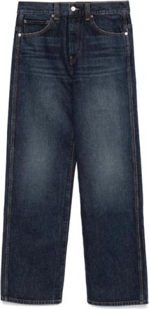 Khaite Indigo Blue Straight Jeans - Dames - Regular Fit Jeans - Blauw - W27 - Katoen - Jeans