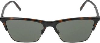 Saint Laurent Havana Grijs Zonnebril SL 767 003 - Dames - Zonnebrillen - Bruin - 55 MM - Accessoires