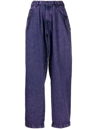 Diesel high-waisted indigo boyfriend jeans - women - Cotton - 28/32 - Purple