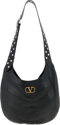 Valentino Garavani Hoboho Medium Schoudertas - Dames - Schoudertassen - Zwart - ONE Size - Leer - Tassen